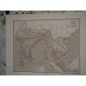 Cartina geografica India Indostan incisione Allodi Pagnoni editore