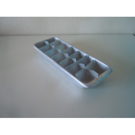 Vaschetta in alluminio contenitore per ghiaccio vintage modernariato