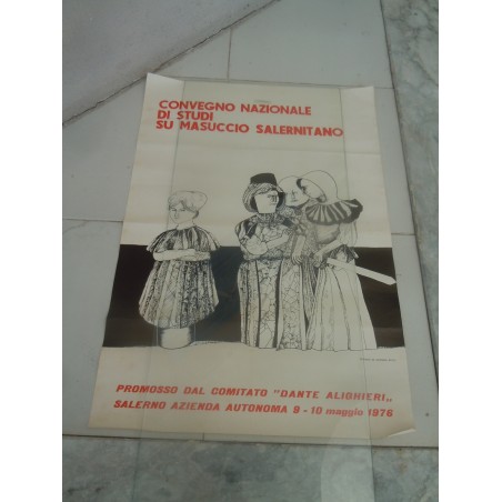 Salerno manifesto convegno studi Masuccio Salernitano 1976 Antonio Petti