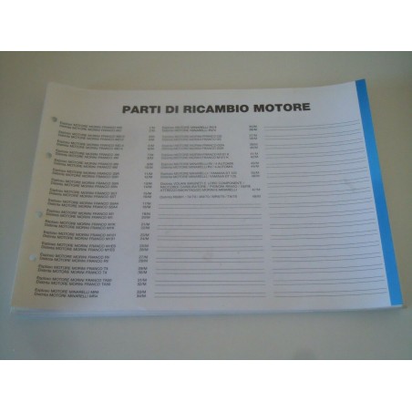 Manuale scheda tecnica Malaguti parti ricambio motore Morini Franco e Minarelli