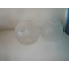 Boccia in vetro satinato con decoro ricambio antichi lampadari