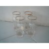 4 Pezzi bicchiere vetro pubblicitario birra Skol
