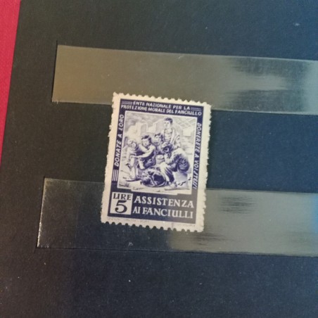 Erinnofilo chiudilettera assistenza ai fanciulli lire 5 protezione morale