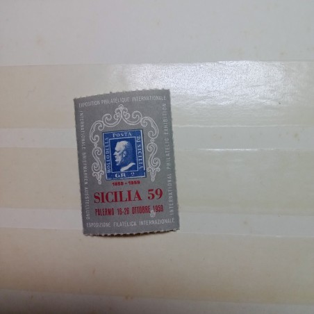 Erinnofilo chiudilettera esposizione filatelica Sicilia 59