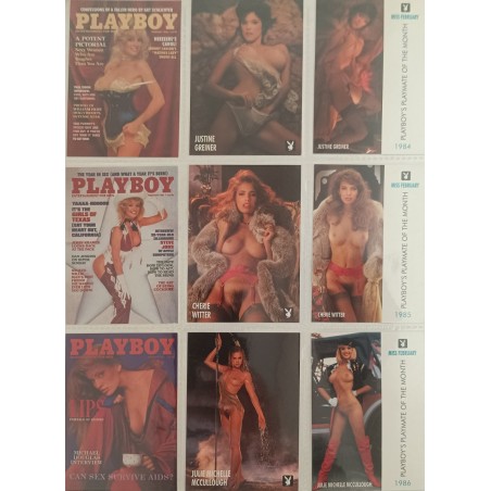 Playboy Hot cards 9 carte erotismo pin up attrici