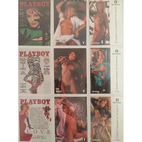 Playboy Hot cards 9 carte erotismo pin up attrici
