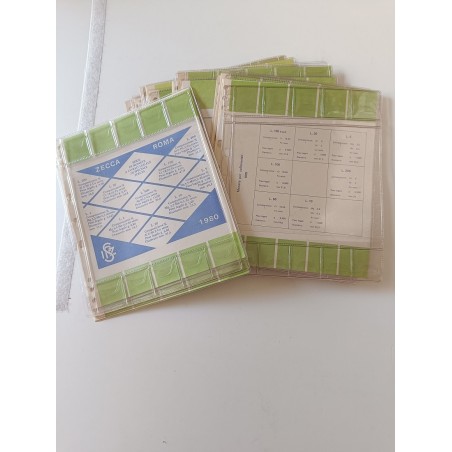 Fogli per monete album serie divisionali monete italia lira 1968
