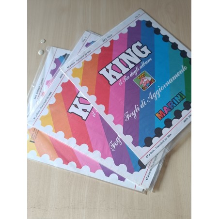 Fogli Marini Arte Italia per francobolli 1994 serie King