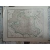 Cartina geografica Regno di Polonia avanti lo smembramento incisione Allodi Pagnoni editore