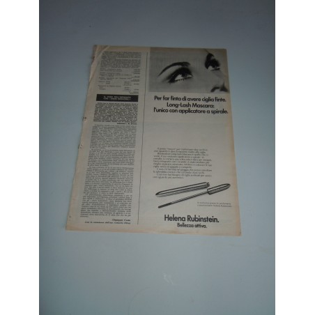 Pubblicità advertising Helena Rubinstein Long-lash mascara