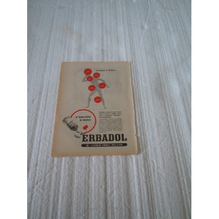 Pubblicità advertising Erbadol Carlo Erba Milano medicinali