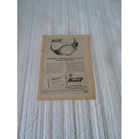 Pubblicità advertising Tissot Camping orologi