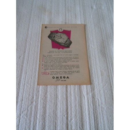 Pubblicità advertising Omega 30 mm orologi