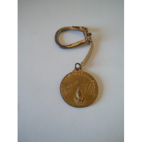 Medaglia porta chiavi gruppo fiamme gialle memorial Simoni 74