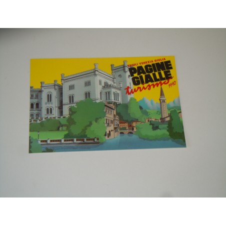 Cartolina seat pagine gialle turismo 1990 Friuli Venezia Giulia Il castello di Miramare a Trieste Sacile