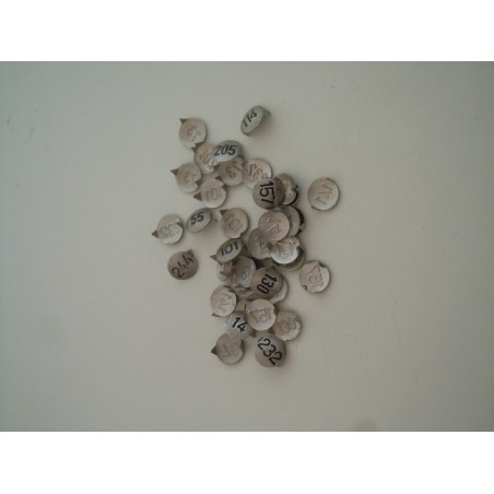 Pulce tondino numerale mobile 15 23 30 31 35 37 fregio basco militaria