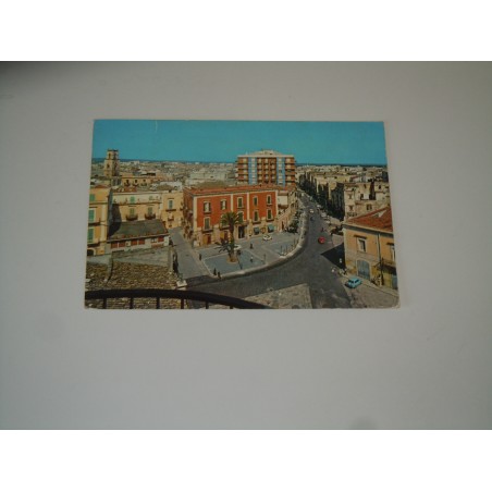 Cartolina Corato Bari corso Cavour e panorama viaggiata