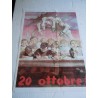 Manifesto 20 ottobre propaganda fascista copia riproduzione cm 50x35