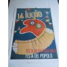 Manifesto 14 luglio festa della fraternità copia riproduzione cm 50x35