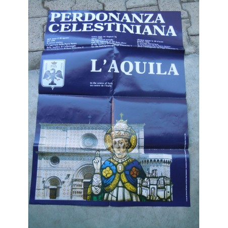 Manifesto L'Aquila perdonanza celestiniana 1983