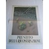Manifesto Prestito della ricostruzione fascismo copia riproduzione