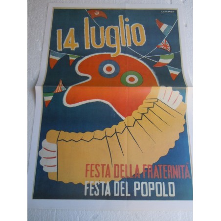 Manifesto Festa della fraternità 14 luglio copia riproduzione