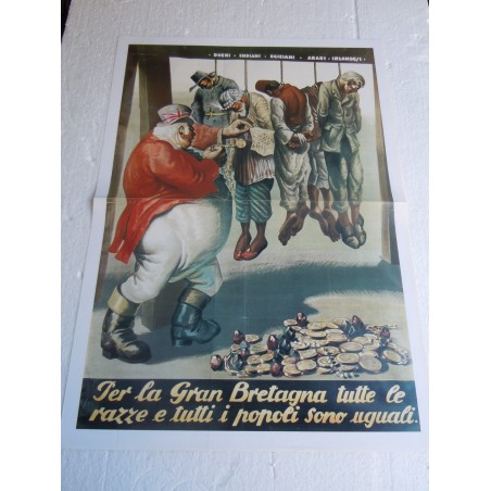 Manifesto Per la Gran Bretagna tutte le razze solo uguali propaganda copia riproduzione