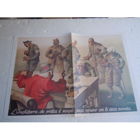 Manifesto L'Inghilterra che pratica il vangelo propaganda copia riproduzione