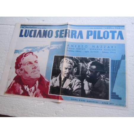 Manifesto Luciano Serra pilota film Amedeo Nazzari copia riproduzione