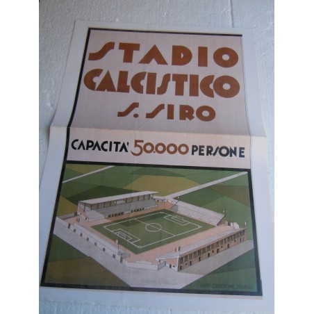 Manifesto Stadio S Siro Milano fascismo copia riproduzione