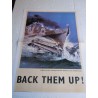 Manifesto back them up propaganda copia riproduzione