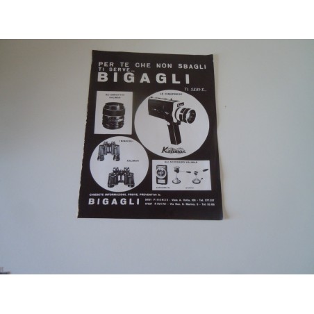 Pubblicità advertising Bigagli apparecchi macchine fotografiche