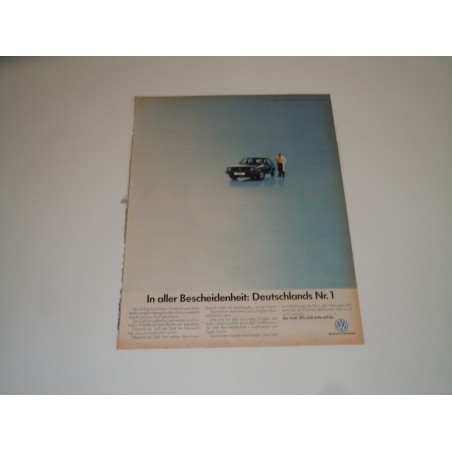 Pubblicità advertising Golf Volkswagen automobili