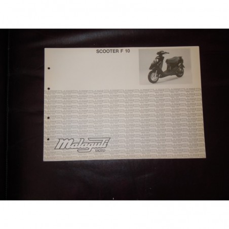 Manuale scheda tecnica catalogo dei ricambi malaguti scooter F10