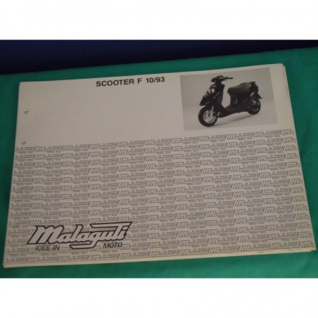 Manuale scheda tecnica catalogo dei ricambi malaguti scooter F10/93