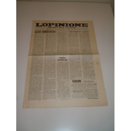 L Opinione giornale rivista 27 Aprile 1952 periodico della Campania