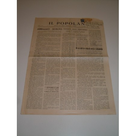 Il Popolano Periodico giornale rivista 21 Novembre 1948