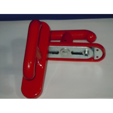 Maniglia cremonese per finestra rossa Valli e Colombo in plastica