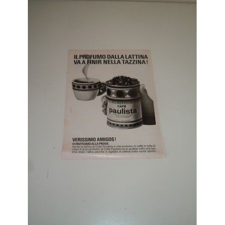 Pubblicità advertising caffè Cafè Paulista verissimo amigos