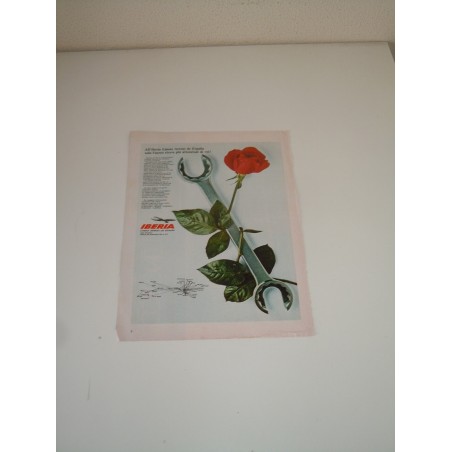 Pubblicità advertising Iberia Lineas Aereas Linea Aerea