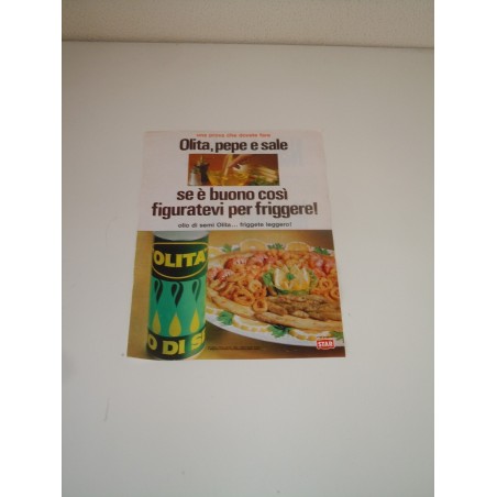 Pubblicità advertising Olio Olita Star olita pepe e sale