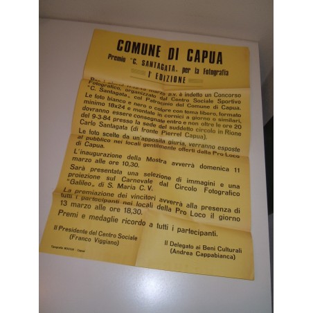 Manifesto Capua premio Santagata per la fotografia 1984