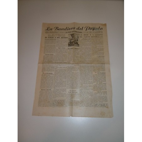 Giornale La bandiera del popolo 7 novembre 1948 la voce repubblicana