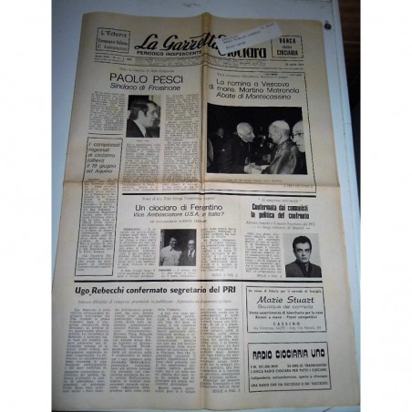 La gazzetta ciociara 22 aprile 1977 Frosinone