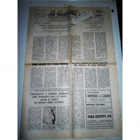 La gazzetta ciociara 18 giugno 1977 Frosinone