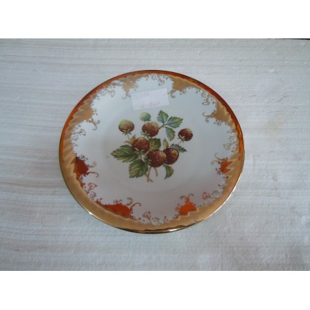 Piatto centrotavola in porcellana Bavaria Atlantis decoro fragole