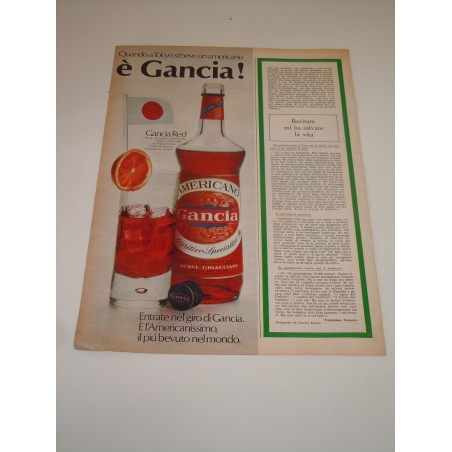 Pubblicità advertising Americano Gancia liquore