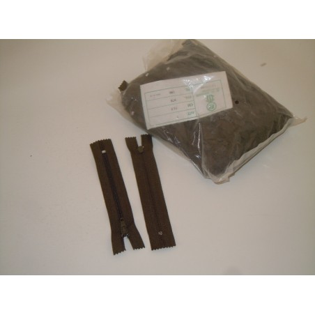 Cerniera lampo zip in sintetico verde scuro cm 11.5  pezzi 100
