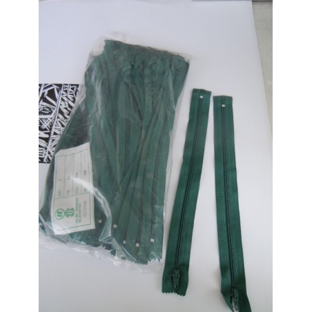 Cerniera lampo zip in sintetico verde cm 24  pezzi 100