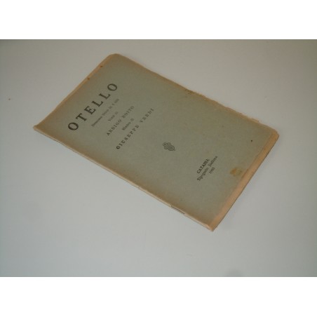 Libretto d opera Otello Giuseppe Verdi tipografia italiana Catania 1905